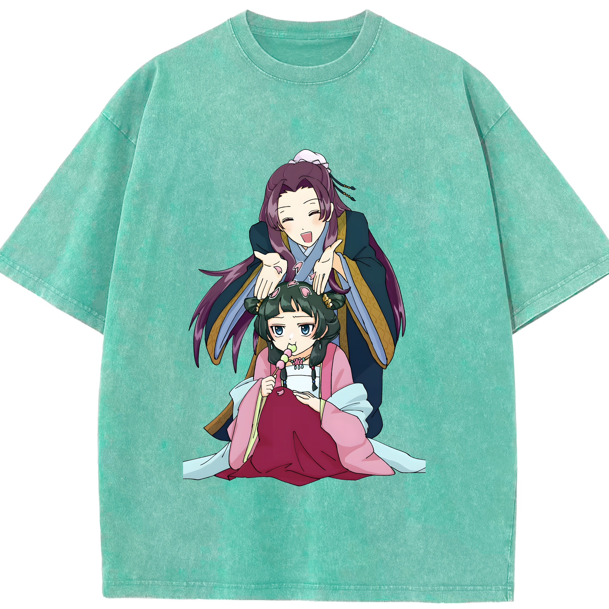 （画像用） 薬屋のひとりごと The Apothecary Diaries 綿100% ヴィンテージ風 半袖Tシャツ（フロントプリント）